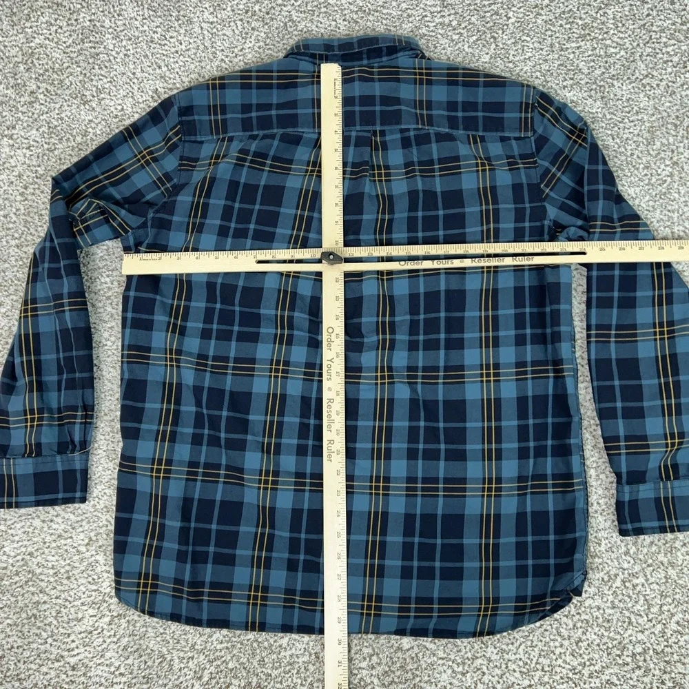 The North Face Shirt Mens XL Blue Plaid Long Sleeve Button Hiking Casual Outdoor
